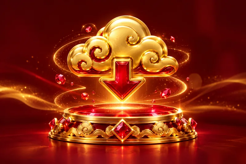 Red and gold download illustration