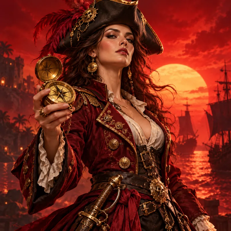 Pirate theme illustration